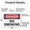 Signmission No Smoking Danger Sign, Aluminum, 24in W x 18in L, 2PK OS-2PACK-DS-A-1824-L-19452 - alternate 2